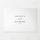 シンプル結婚クラシック招待状 三つ折り招待状 (カバー)