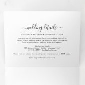 シンプル結婚クラシック招待状 三つ折り招待状 (内部最初)