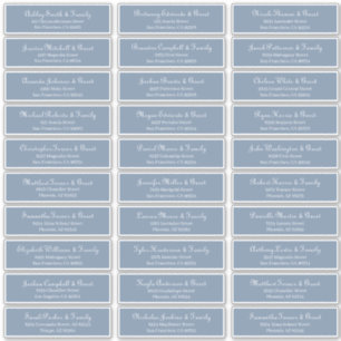 シンプル結婚クラシックScriptのゲスト名のアドレス シール