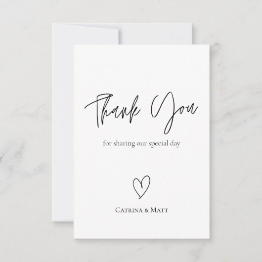シンプル結婚サンキューカード サンキューカード (正面)