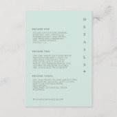 シンプル結婚シック詳細シーガラスID1046 エンクロージャーカード (正面)