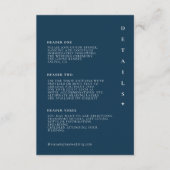 シンプル結婚シック詳細プルシアブルーID1046 エンクロージャーカード (正面)