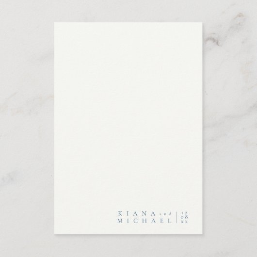 シンプル結婚シック詳細プルシアブルーID1046 エンクロージャーカード (裏面)