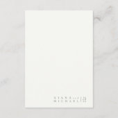 シンプル結婚シック詳細モスグリーンID1046 エンクロージャーカード (裏面)