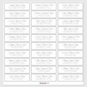 シンプル結婚シモダンックのゲスト名アドレス シール (シート)