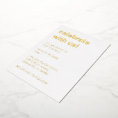 シンプル結婚スタイリッシュ箔招待状 箔招待状 (回転した状態)