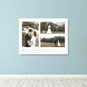 シンプル結婚スタイリッシュMemory Keepsake Photo キャンバスプリント (インサイチュ (ウッドフロア))