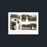 シンプル結婚スタイリッシュMemory Keepsake Photo キャンバスプリント<br><div class="desc">カスタマイズ結婚自分の写真と日結婚付で©ゴルホデザイン。Zazzleプラットフォームを介してあなたのために作られた。//注意：使用される写真はプレースホルダイメージのみ。注文や印刷を行う前に、自分の写真で置き換える必要がある。こもしこ救済ここ欲しい連絡い。//一致する項目を探しているその他の文房具は私の店の「コレクション」セクションで利用可能。//お使いの救済デザインが必要か？他得のアイディア?感じ連絡直接私（ゾー）。</div>