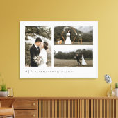シンプル結婚スタイリッシュMemory Keepsake Photo キャンバスプリント (インサイチュ (リビング))