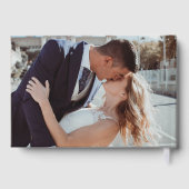 シンプル結婚ズゲストブックリネン結婚ズゲスト ゲストブック (裏面)