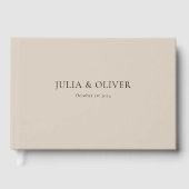 シンプル結婚ズゲストブックリネン結婚ズゲスト ゲストブック (正面)