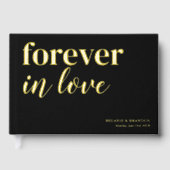 シンプル結婚ズ黒金箔 ゲストブック (正面)