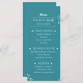 シンプル結婚ディナー メニュー (正面/裏面)