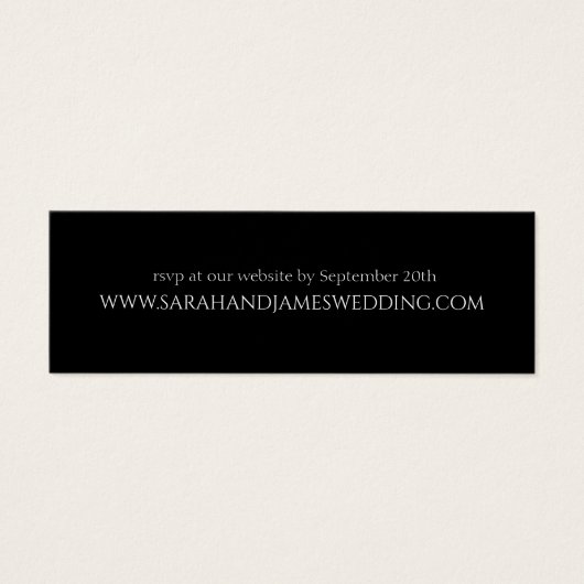 シンプル結婚パーソナライズされたのWebサイトミニカード (正面)