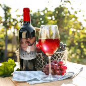 シンプル結婚フォトスクリプトカスタム ワインラベル