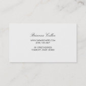 シンプル結婚フォーマルコンサルタントストライプのシルバー 名刺 (裏面)