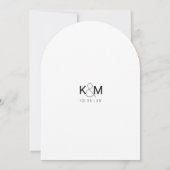 シンプル結婚ミニマルのブラックアーチID523 招待状 (裏面)