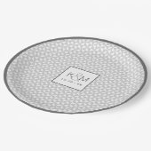 シンプル結婚ミニマルのブラックID523紙プレート ペーパープレート (アングル)