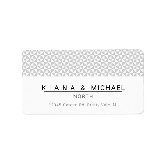 シンプル結婚ミニマルのブラックID523 ラベル (正面)