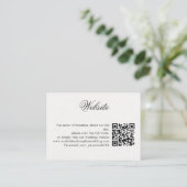 シンプル結婚ミニマルのWebサイトのオンラインRSVP QRコード エンクロージャーカード (スタンド正面)