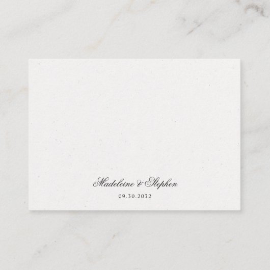 シンプル結婚ミニマルのWebサイトのオンラインRSVP QRコード エンクロージャーカード (裏面)