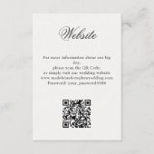 シンプル結婚ミニマルのWebサイトのオンラインRSVP QRコード エンクロージャーカード (正面)