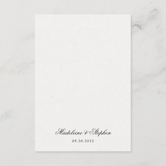 シンプル結婚ミニマルのWebサイトのオンラインRSVP QRコード エンクロージャーカード (裏面)