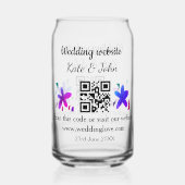 シンプル結婚ミニマルWebサイトQ Rコード追加名y ガラス缶 (裏面)