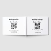 シンプル結婚ミニマルWebサイトQ Rコード追加名y ゲストブック (全面)