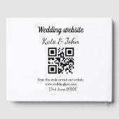 シンプル結婚ミニマルWebサイトQ Rコード追加名y ゲストブック (裏面)