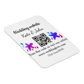 シンプル結婚ミニマルWebサイトQ Rコード追加名y マグネット (右側)