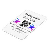 シンプル結婚ミニマルWebサイトQ Rコード追加名y マグネット (左側)