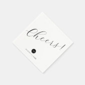 シンプル結婚モダンのナプキン – 応援! スタンダードカクテルナプキン (角)