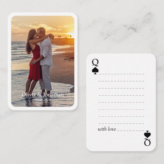 シンプル結婚モダンのGuest Book/Signing Cards エンクロージャーカード (正面/裏面)