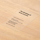 シンプル結婚モダンアクリル招待状 アクリル招待状 (レイダウン)