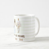 シンプル結婚モダンイラストレーション コーヒーマグカップ (正面右)