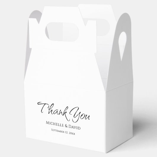 シンプル結婚モダンエレガント感謝 フェイバーボックス (オープン)