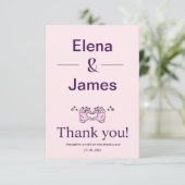 シンプル結婚モダンサンキューカード サンキューカード (スタンド正面)