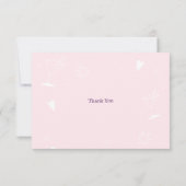 シンプル結婚モダンサンキューカード サンキューカード (裏面)