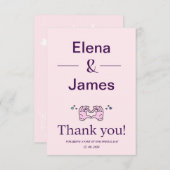 シンプル結婚モダンサンキューカード サンキューカード (正面/裏面)