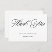 シンプル結婚モダンサンキューカード サンキューカード (正面/裏面)