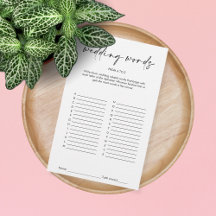 シンプル結婚モダンブライダルシャワーゲーム