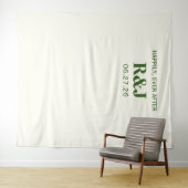 シンプル結婚モダンモノグラム背景 タペストリー (インサイチュ(横))