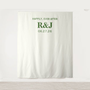 シンプル結婚モダンモノグラム背景 タペストリー