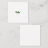 シンプル結婚モダンモノグラム ノートカード (正面/裏面)