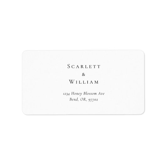 シンプル結婚モダン住所 シール (正面)