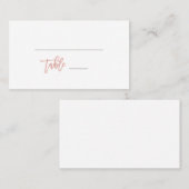 シンプル結婚モダン座席表 プレイスカード (正面/裏面)