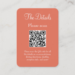 シンプル結婚モダン詳細QRコード エンクロージャーカード