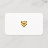 シンプル結婚モダン金ゴールドハートフラット座席表 プレイスカード (裏面)