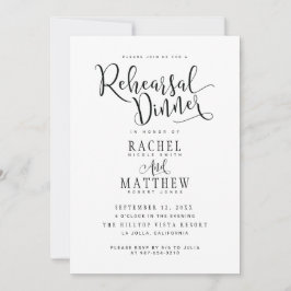 シンプル結婚モダン&リハーサルディナー招待状 招待状